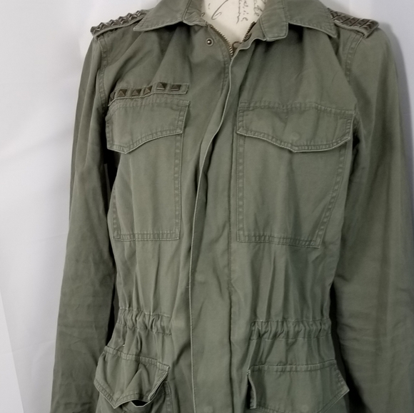 Mudd Jackets & Blazers - Utility style jacket army green M bronze studs
